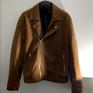 Zara Man Faux Leather Biker Jacket